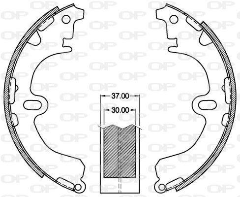 OPEN PARTS Комплект тормозных колодок BSA2142.00